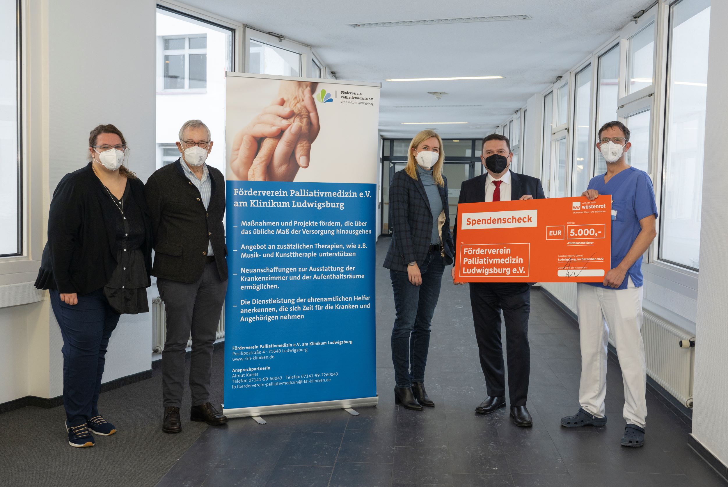 Spendenübergabe von WHS an Förderverein Palliativmedizin Ludwigsburg (Fotograf: Yakup Zeyrek)
