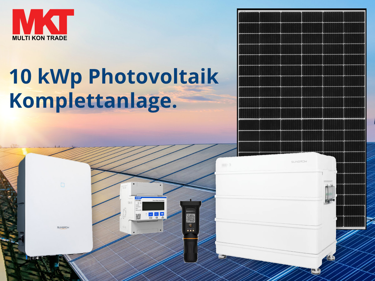 10 kWp Photovoltaik Komplettanlage-Set mit Sungrow Komponenten