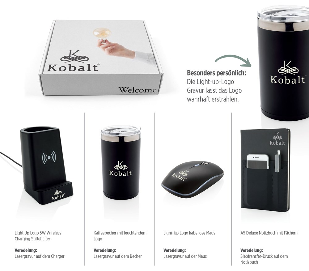 Neu bei MrDISC: Schreibtischset M-Box"Welcome" mit leuchtendem Logo und kabelloser Lademöglichkeit (Die Bildrechte liegen bei dem Verfasser der Mitteilung.) Neu bei MrDISC: Schreibtischset M-Box"Welcome" mit leuchtendem Logo und kabelloser Lademöglichkeit (Die Bildrechte liegen bei dem Verfasser der Mitteilung.)