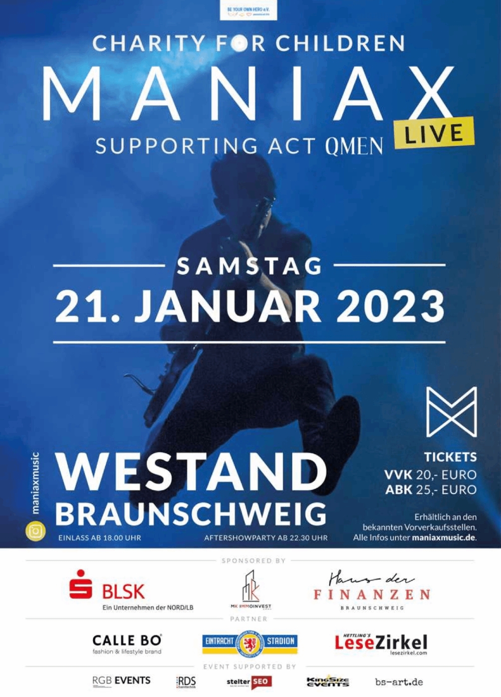 MANIAX Tourauftakt 2023 | WESTAND Braunschweig | Samstag, 21. Januar 2023 (Die Bildrechte liegen bei dem Verfasser der Mitteilung.)