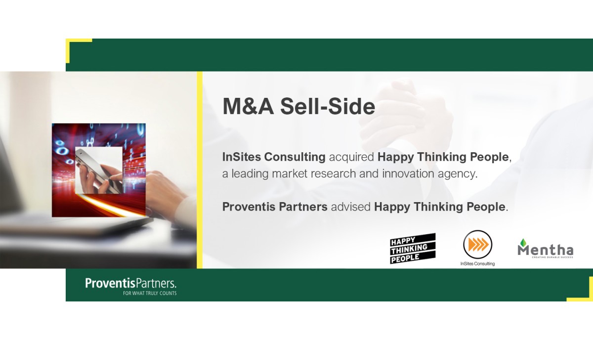 Proventis berät Happy Thinking People beim Verkauf an InSites Consulting (© )