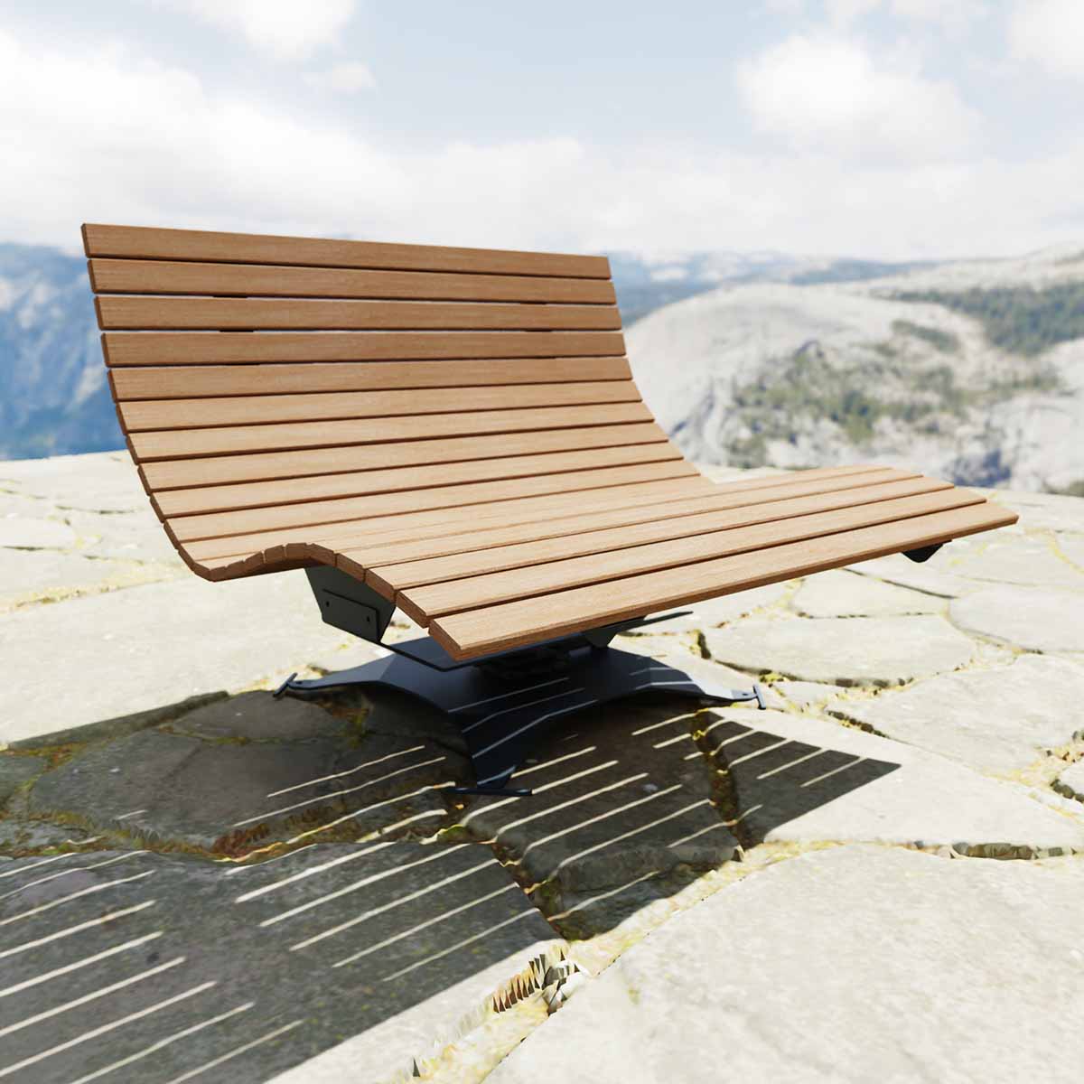 Das Waldsofa ist wahlweise verzinkt oder duplexbeschichtet erhältlich.