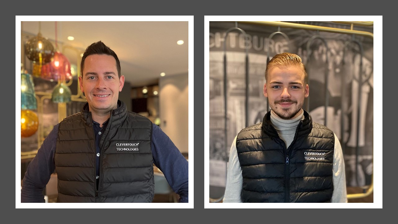 Neu im Team Clevertouch: Klaus Krappmann& Leon Löper (vlnr) (Die Bildrechte liegen bei dem Verfasser der Mitteilung.) Neu im Team Clevertouch: Klaus Krappmann& Leon Löper (vlnr) (Die Bildrechte liegen bei dem Verfasser der Mitteilung.)