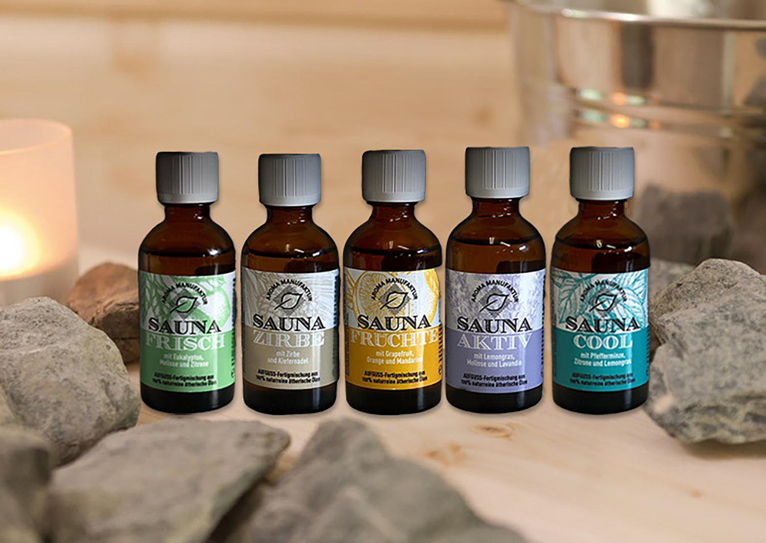 Sauna-Öle jetzt bei Aromamanufaktur.com Sauna-Öle jetzt bei Aromamanufaktur.com