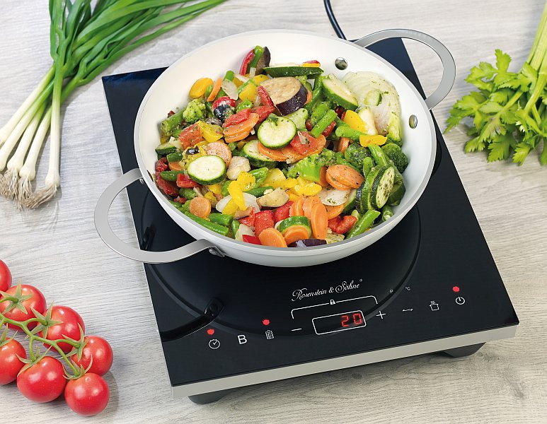 Rosenstein& Söhne Induktions-Kochplatte, 12 - 26 cm, Touch-Tasten, 2.000 Watt, www.pearl.de (Die Bildrechte liegen bei dem Verfasser der Mitteilung.) Rosenstein& Söhne Induktions-Kochplatte, 12 - 26 cm, Touch-Tasten, 2.000 Watt, www.pearl.de (Die Bildrechte liegen bei dem Verfasser der Mitteilung.)