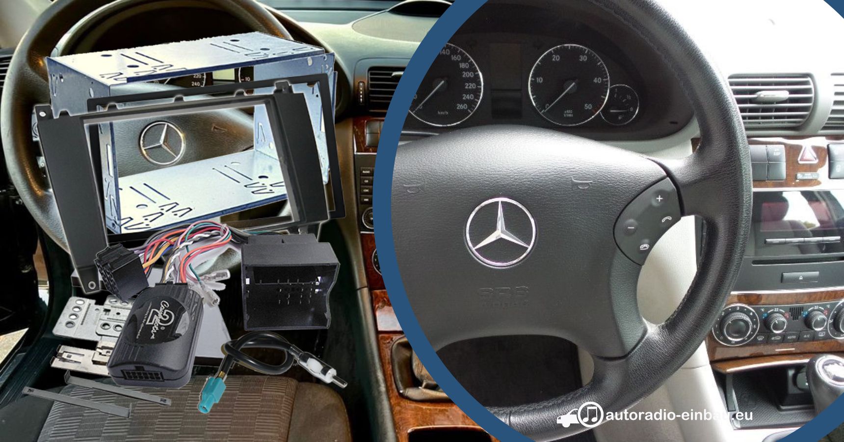 Mercedes C-Klasse Radio nachrüsten& Lenkradfernbedienung (Die Bildrechte liegen bei dem Verfasser der Mitteilung.) Mercedes C-Klasse Radio nachrüsten& Lenkradfernbedienung (Die Bildrechte liegen bei dem Verfasser der Mitteilung.)