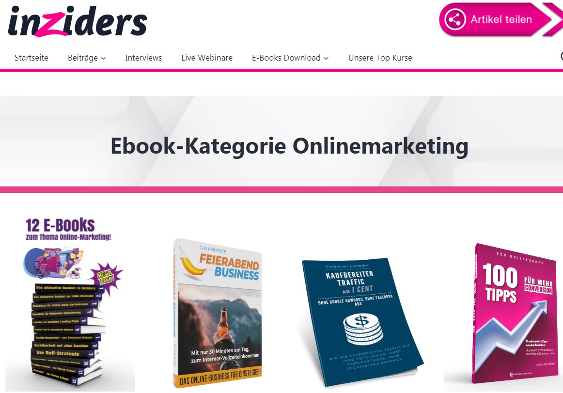 Portal für Onlinemarketing„Inziders“(Die Bildrechte liegen bei dem Verfasser der Mitteilung.) Portal für Onlinemarketing„Inziders“(Die Bildrechte liegen bei dem Verfasser der Mitteilung.)
