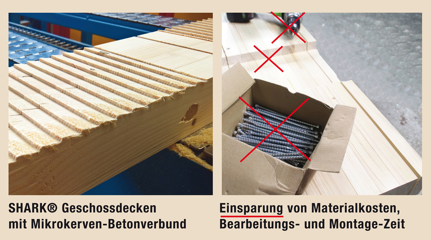 Bei SHARK Mikrokerven enthält das Verbindungsmaterial und man spart viel Zeit