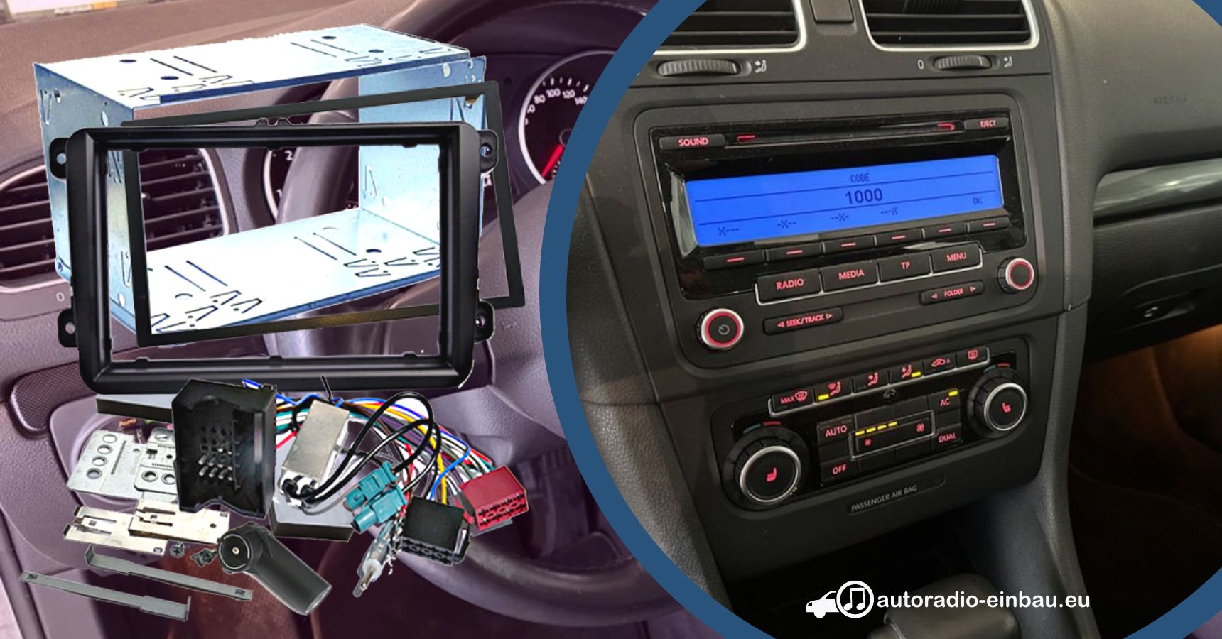 VW Golf 6 Autoradio Tausch Integration zu Fremdhersteller (Die Bildrechte liegen bei dem Verfasser der Mitteilung.)