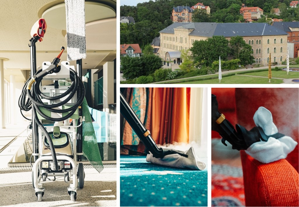 Schlosshotel Blankenburg (Harz) setzt auf chemiefreie Reinigung. (Bildquelle: @ GreenSign Institut GmbH / medeco cleantec GmbH)
