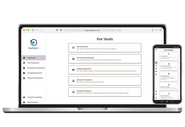 Open-Source Passwort-Manager für Unternehmen: Vaulteron (Die Bildrechte liegen bei dem Verfasser der Mitteilung.)