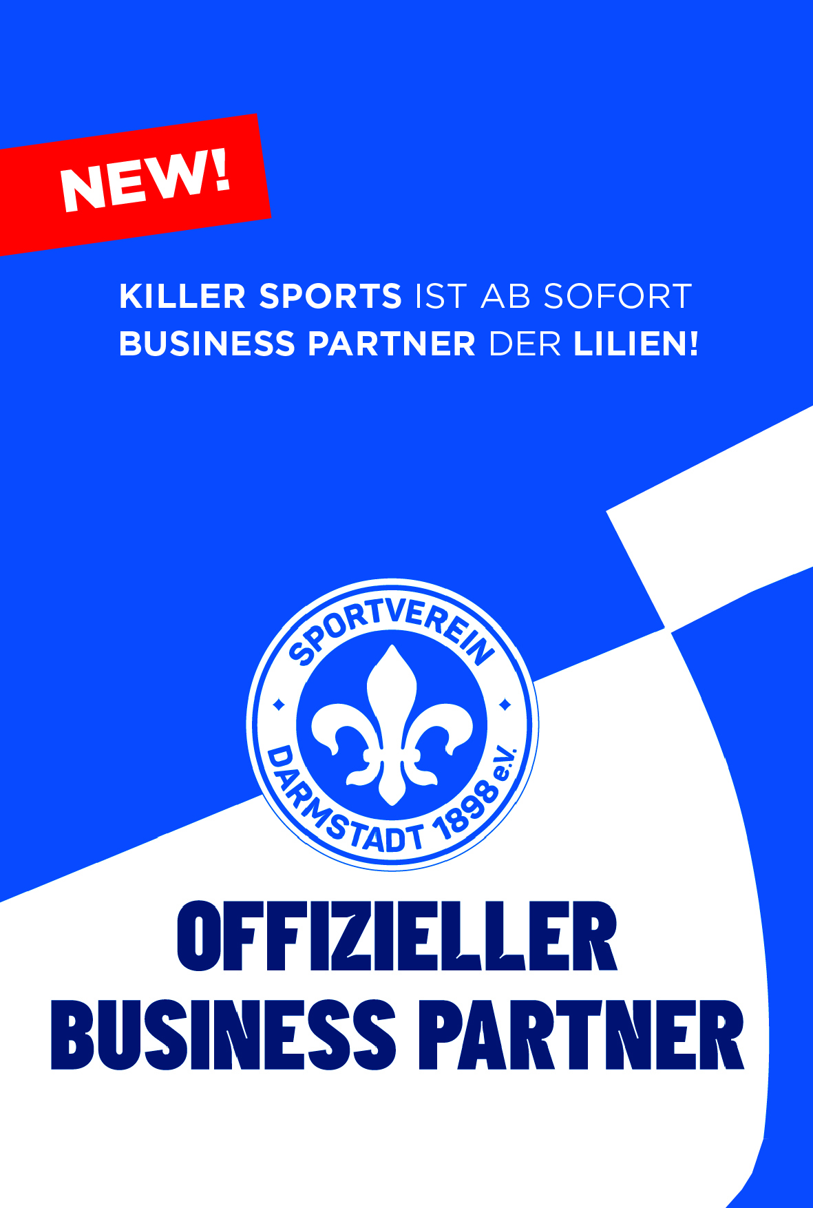 Killer Sports ist offizieller Businesspartner von SV Darmstadt 98 (Die Bildrechte liegen bei dem Verfasser der Mitteilung.)