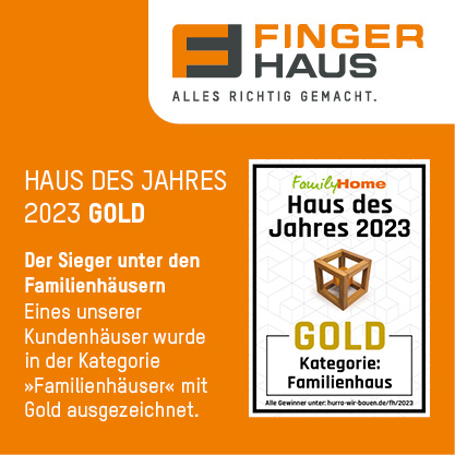 Finger-Haus mit Gold ausgezeichnet