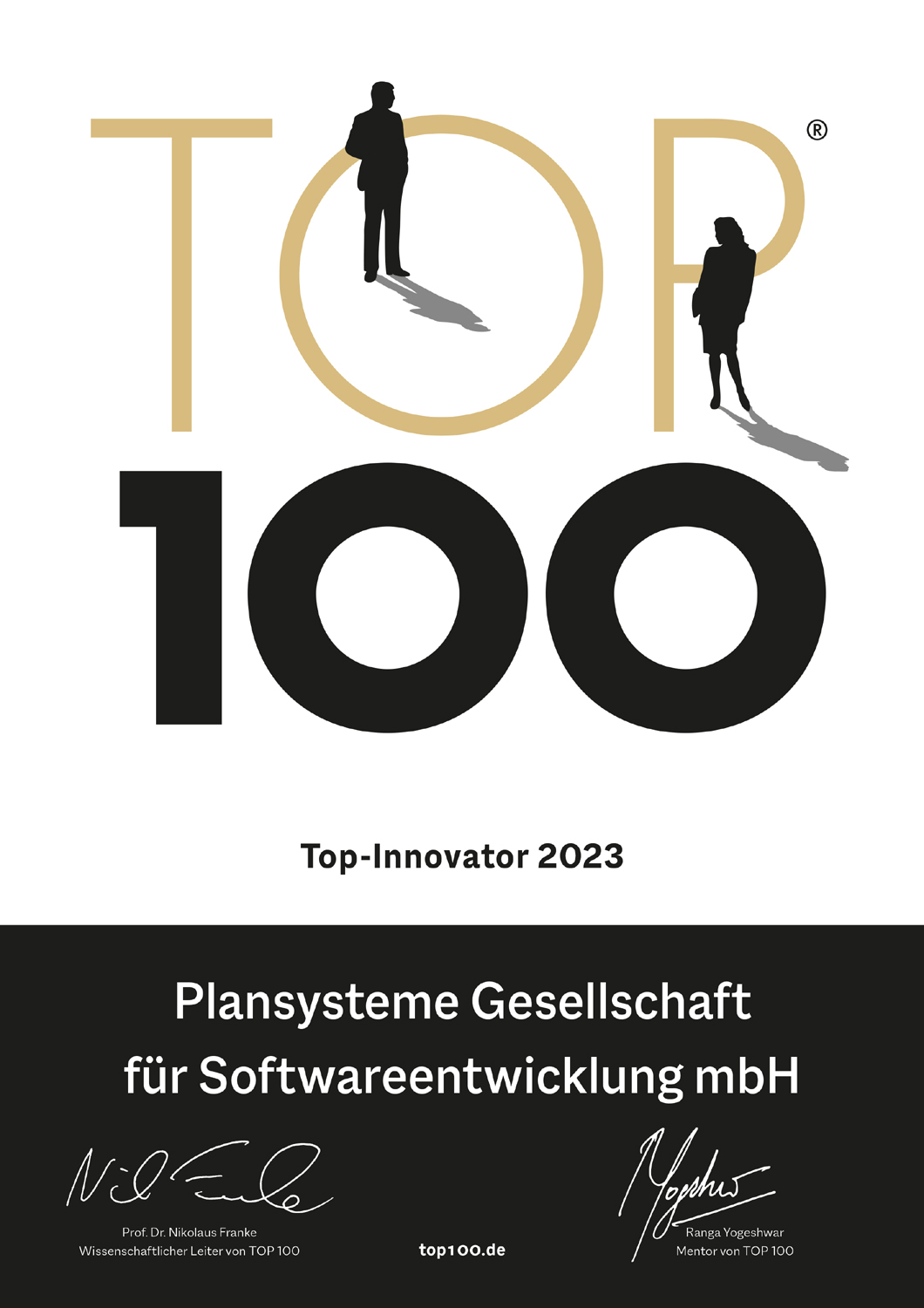 Top100 Urkunde Plansysteme Gesellschaft für Softwareentwicklung mbH (Die Bildrechte liegen bei dem Verfasser der Mitteilung.) Top100 Urkunde Plansysteme Gesellschaft für Softwareentwicklung mbH (Die Bildrechte liegen bei dem Verfasser der Mitteilung.)