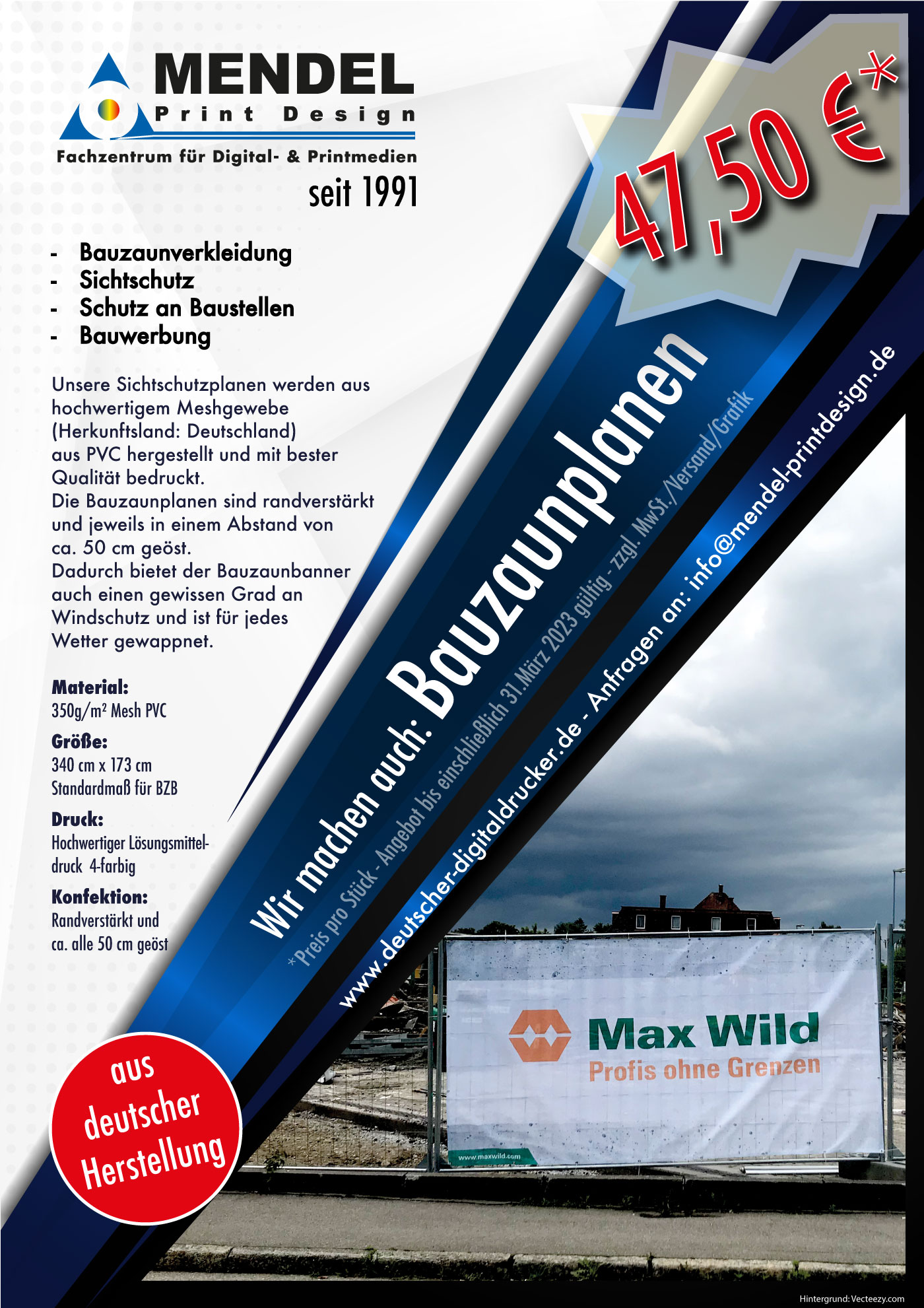 Bauzaunplane in Aktion Bauzaunplane in Aktion