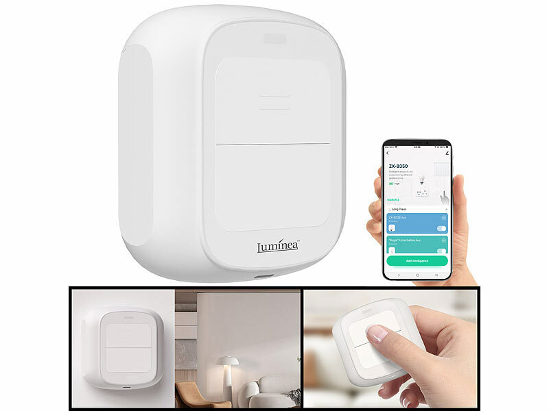 Luminea Home Control Smarte mobile WLAN-Fernbedienung mit 2 Tasten, www.pearl.de (Die Bildrechte liegen bei dem Verfasser der Mitteilung.) Luminea Home Control Smarte mobile WLAN-Fernbedienung mit 2 Tasten, www.pearl.de (Die Bildrechte liegen bei dem Verfasser der Mitteilung.)
