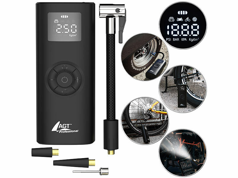 AGT Professional Ultrakompakte Akku-Kompressor-Luftpumpe ALP-155, 150 psi, 4.000 mAh, www.pearl.de (Die Bildrechte liegen bei dem Verfasser der Mitteilung.) AGT Professional Ultrakompakte Akku-Kompressor-Luftpumpe ALP-155, 150 psi, 4.000 mAh, www.pearl.de (Die Bildrechte liegen bei dem Verfasser der Mitteilung.)