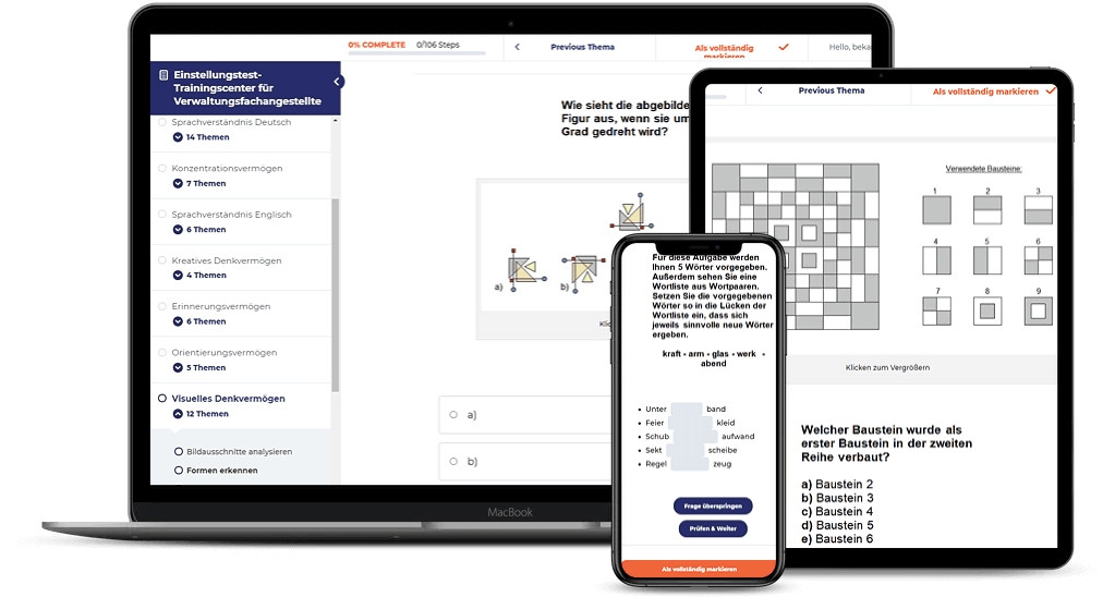 Top-Vorbereitung auf den Einstellungstest: Online-Portal für Verwaltungsfachangestellte gestartet (Die Bildrechte liegen bei dem Verfasser der Mitteilung.) Top-Vorbereitung auf den Einstellungstest: Online-Portal für Verwaltungsfachangestellte gestartet (Die Bildrechte liegen bei dem Verfasser der Mitteilung.)
