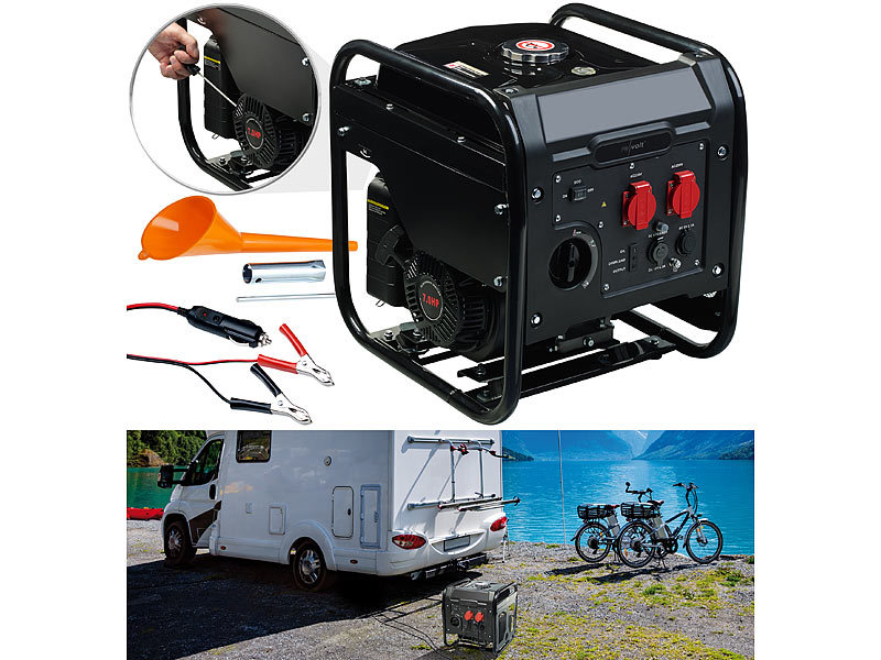 revolt Benzin-Inverter-Generator BIG-275, 3.800 Watt, www.pearl.de (Die Bildrechte liegen bei dem Verfasser der Mitteilung.) revolt Benzin-Inverter-Generator BIG-275, 3.800 Watt, www.pearl.de (Die Bildrechte liegen bei dem Verfasser der Mitteilung.)