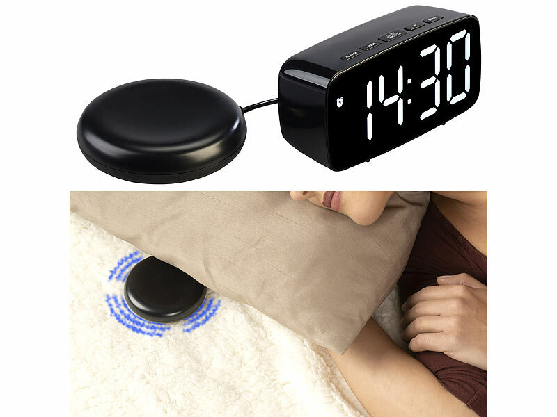 infactory LED-Wecker mit Vibrationskissen, 3 Alarm-Modi, Snooze, Temperatur, www.pearl.de (Die Bildrechte liegen bei dem Verfasser der Mitteilung.) infactory LED-Wecker mit Vibrationskissen, 3 Alarm-Modi, Snooze, Temperatur, www.pearl.de (Die Bildrechte liegen bei dem Verfasser der Mitteilung.)