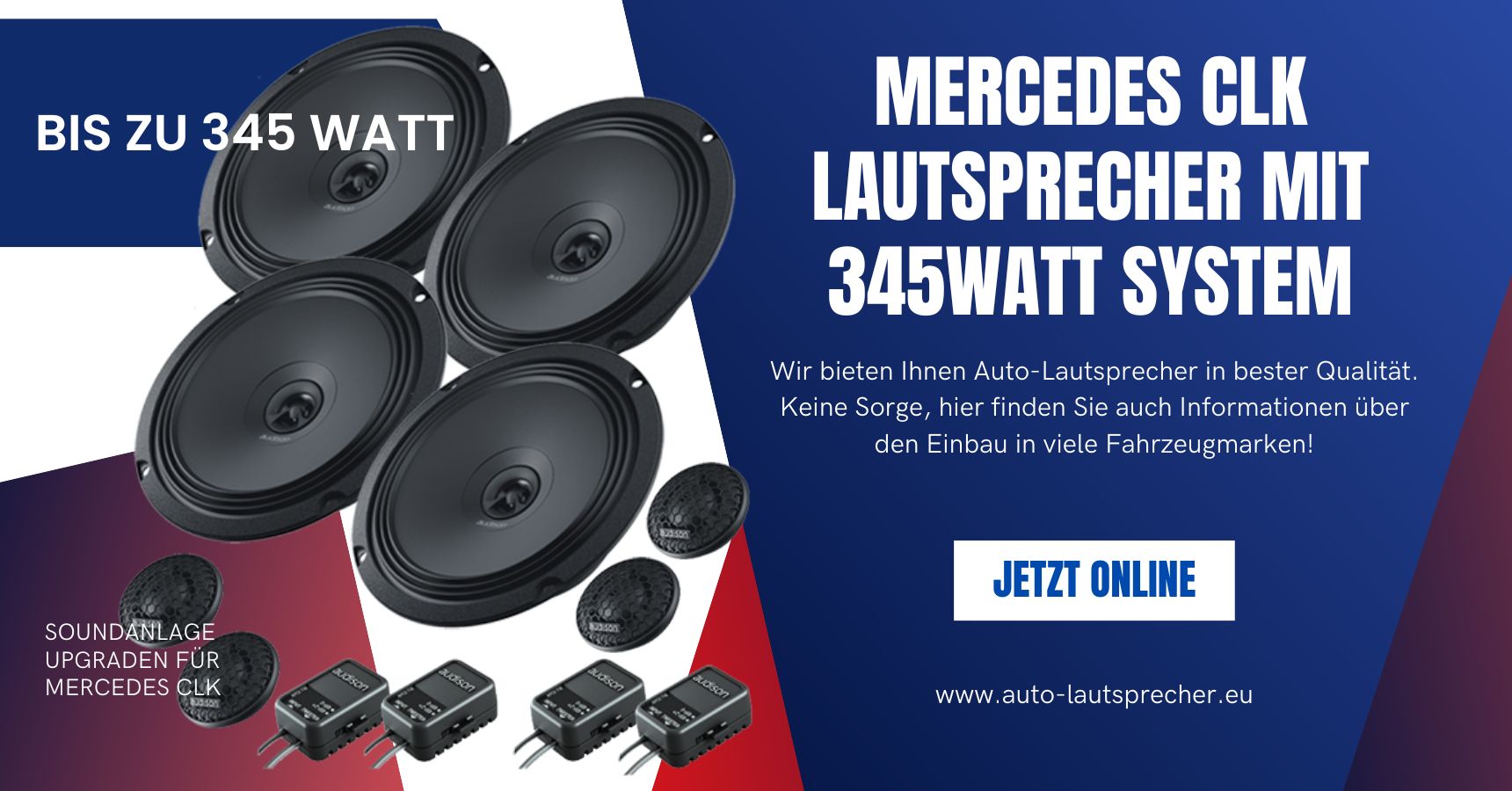 Mercedes CLK Lautsprecher nachrüsten mit 345Watt System (Die Bildrechte liegen bei dem Verfasser der Mitteilung.)