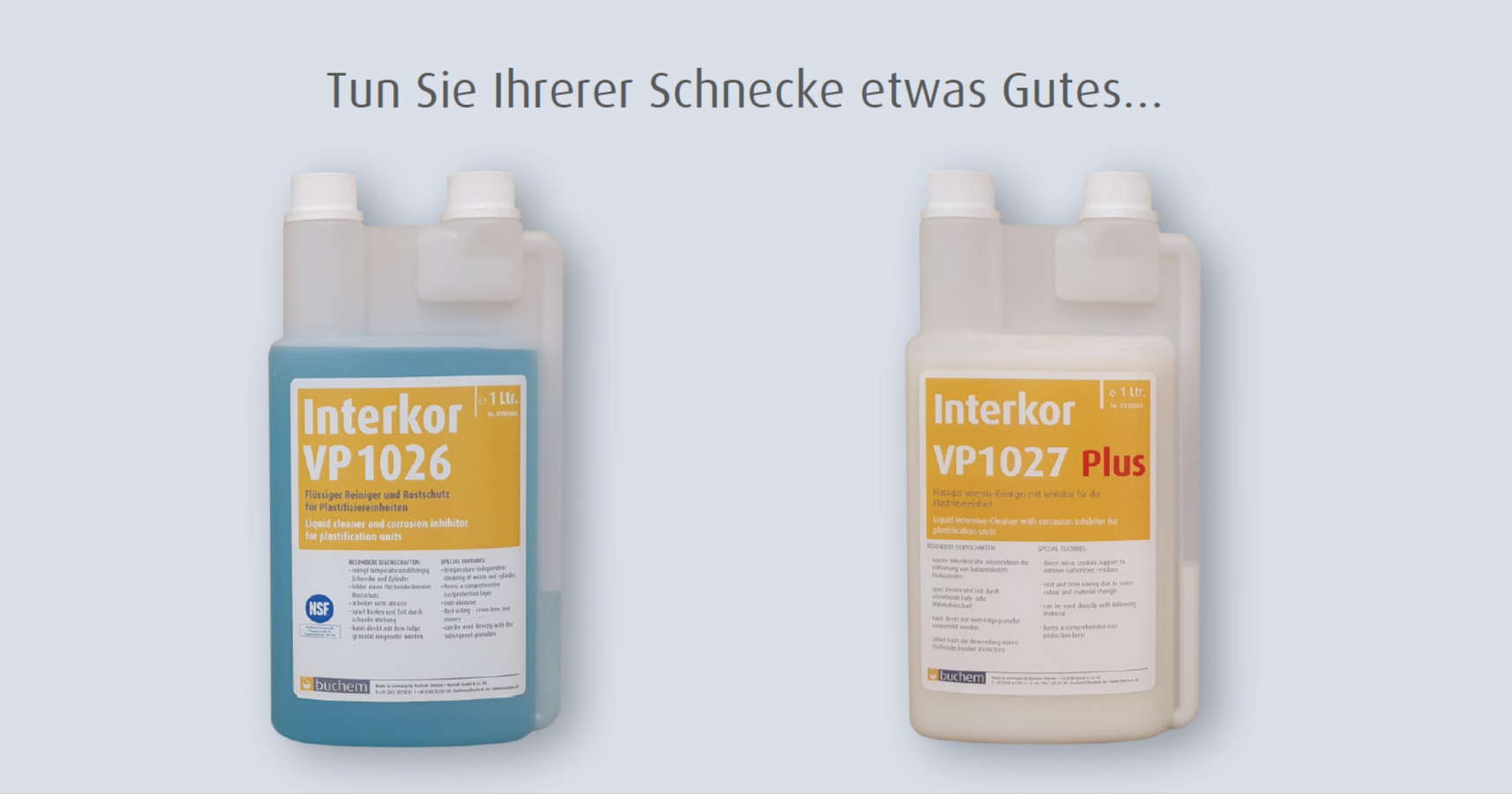 Interkor VP 1027 Plus von Buchem - Reinigung der Plastifiziereinheit im Kunststoffspritzguss Interkor VP 1027 Plus von Buchem - Reinigung der Plastifiziereinheit im Kunststoffspritzguss