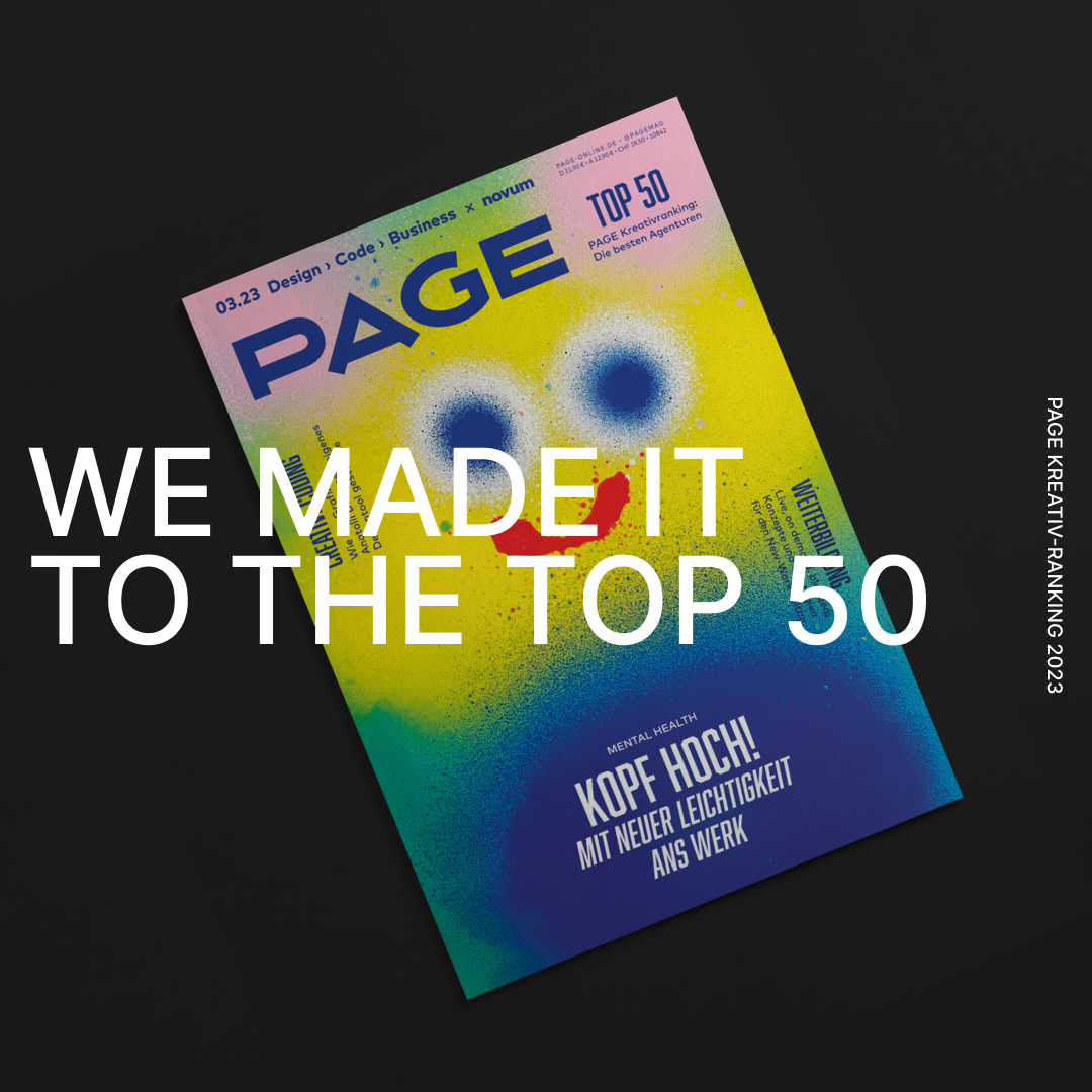 insglück unter den TOP 50 im PAGE Kreativranking 2023 (Foto: insglück) insglück unter den TOP 50 im PAGE Kreativranking 2023 (Foto: insglück)