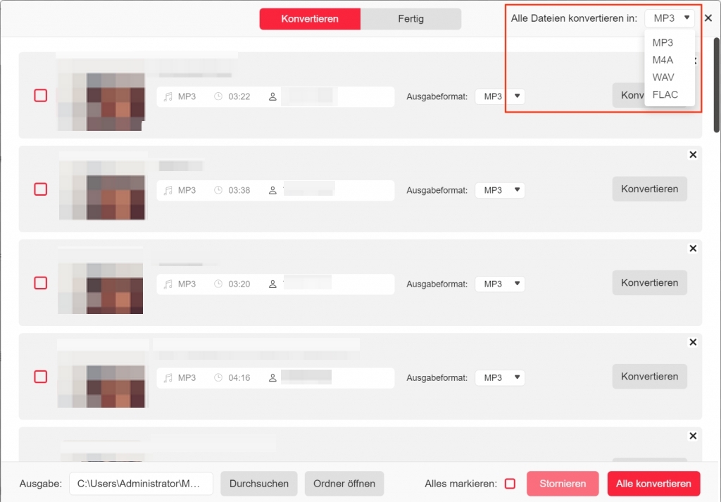 MuConvert Apple Musik Converter (Die Bildrechte liegen bei dem Verfasser der Mitteilung.)