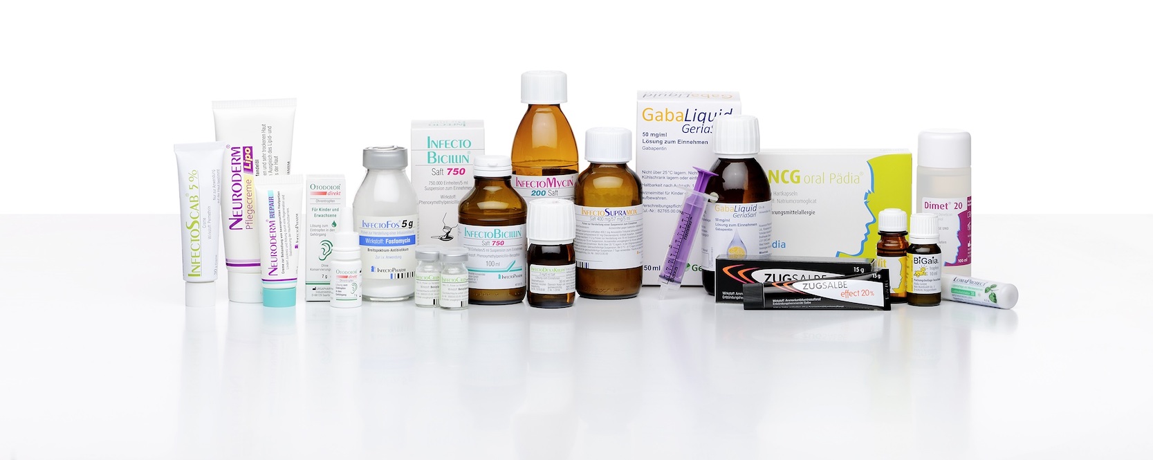 Einige Produkte aus dem Portfolio von InfectoPharm©InfectoPharm (Die Bildrechte liegen bei dem Verfasser der Mitteilung.)