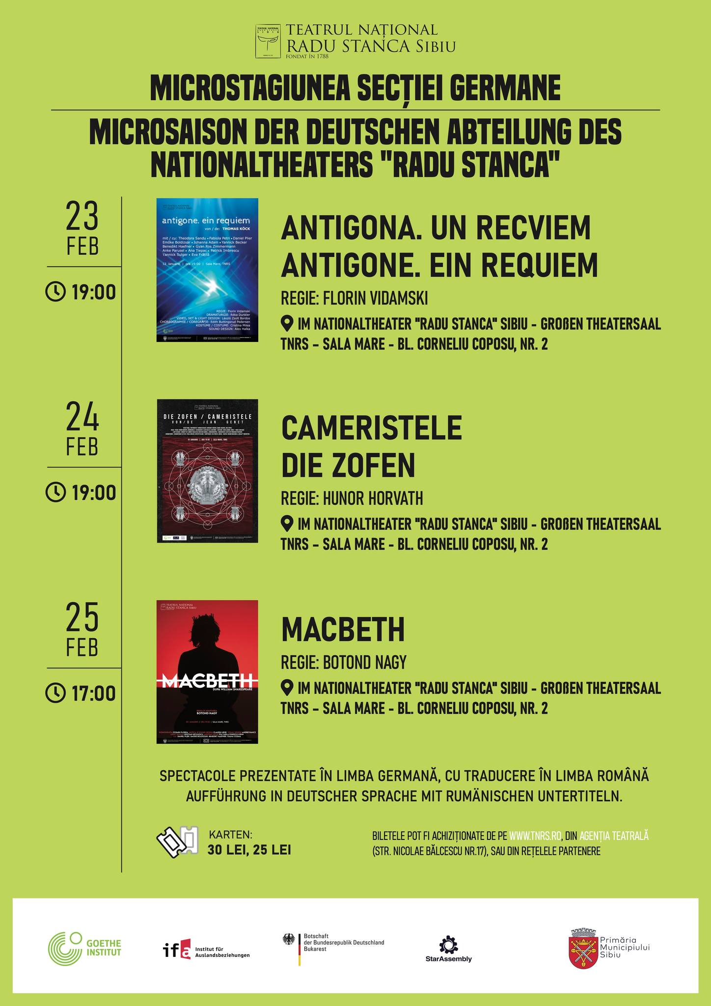 Mini-Showcase bei deutscher Abteilung des Nationaltheater Sibiu