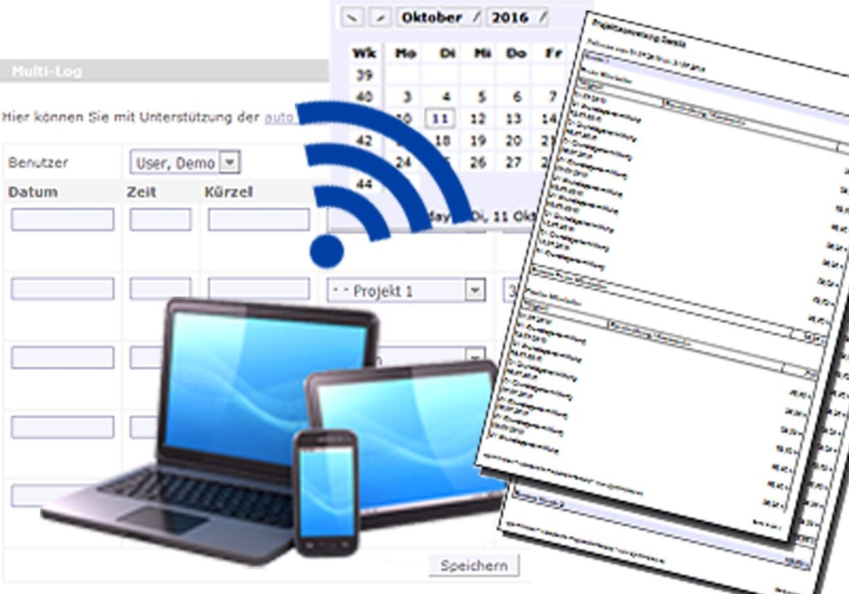 Arbeitszeiterfassung mit openTimetool (© ) Arbeitszeiterfassung mit openTimetool (© )