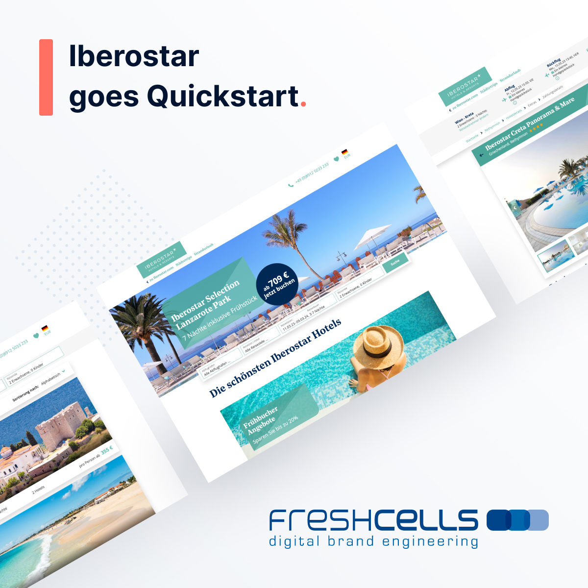 TravelSandbox von freshcells Grundlage für HLX Touristik Whitelabel iberostarurlaub.com (Die Bildrechte liegen bei dem Verfasser der Mitteilung.)