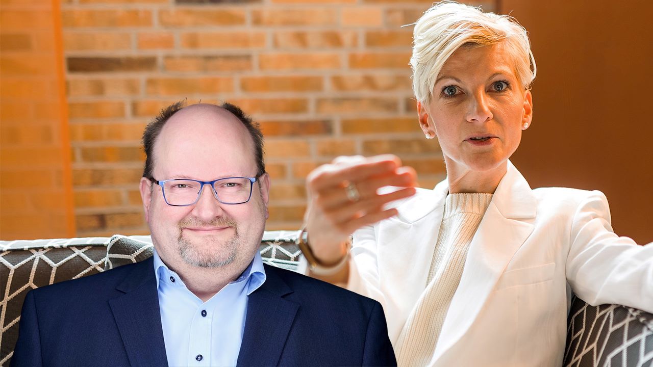 Johanna Dahm (rechts) und Finanz-Experte Klaus Offermann (Die Bildrechte liegen bei dem Verfasser der Mitteilung.)