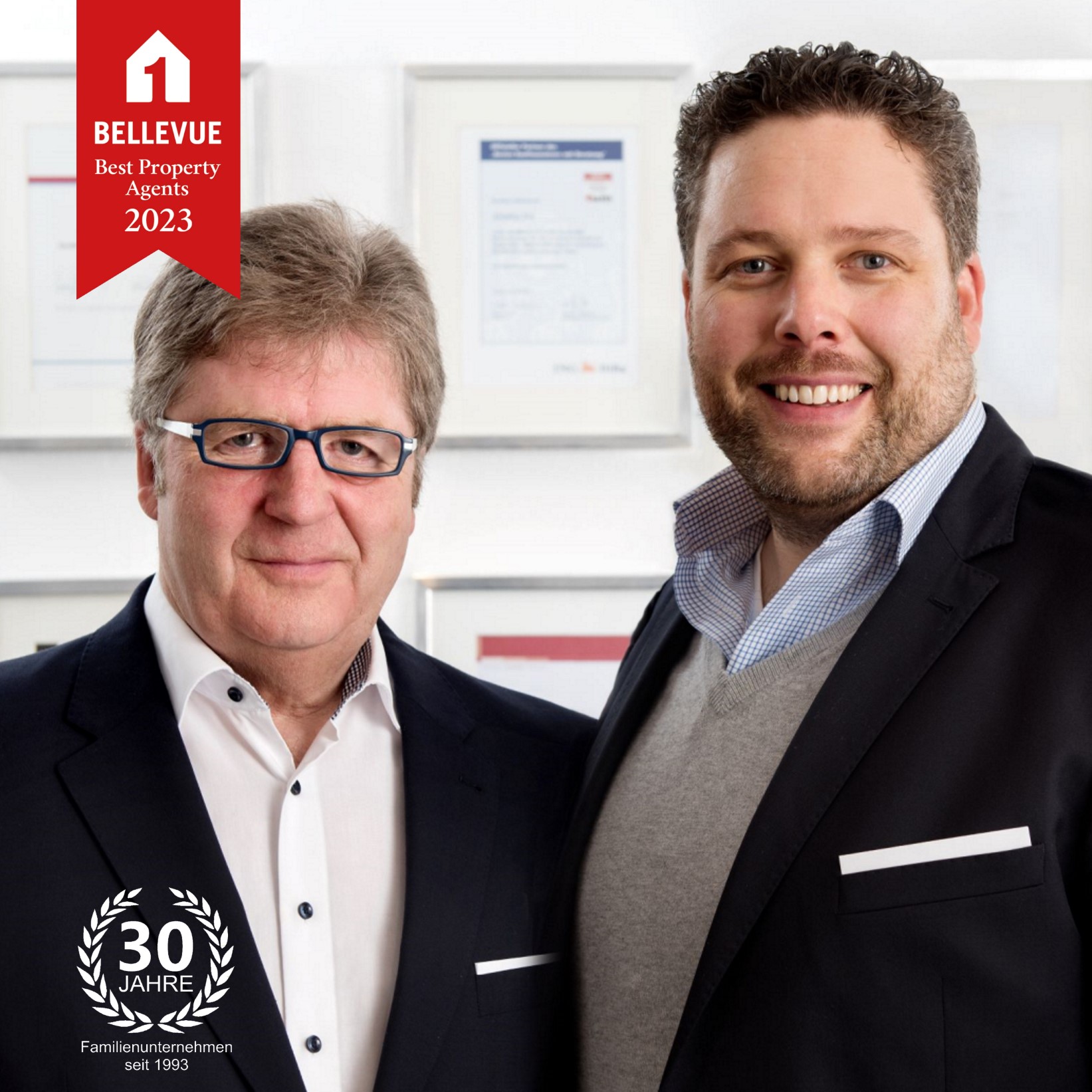 30-jährige Präsens am Markt: Robert Eck (li.) und Christian Eck.