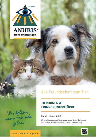 Der neue ANUBIS-Urnenkatalog (Bildquelle: anubis-tierbestattungen.de) Der neue ANUBIS-Urnenkatalog (Bildquelle: anubis-tierbestattungen.de)