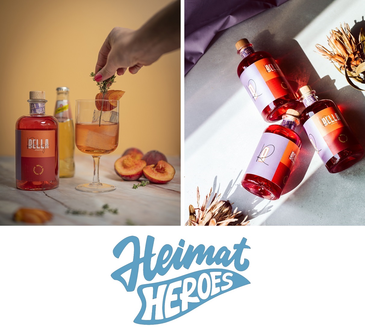 Heimat Heroes: Der Bella Bellini bringt mit mediterranen Aromen das perfekte Sommerfeeling ins Glas. (Die Bildrechte liegen bei dem Verfasser der Mitteilung.) Heimat Heroes: Der Bella Bellini bringt mit mediterranen Aromen das perfekte Sommerfeeling ins Glas. (Die Bildrechte liegen bei dem Verfasser der Mitteilung.)