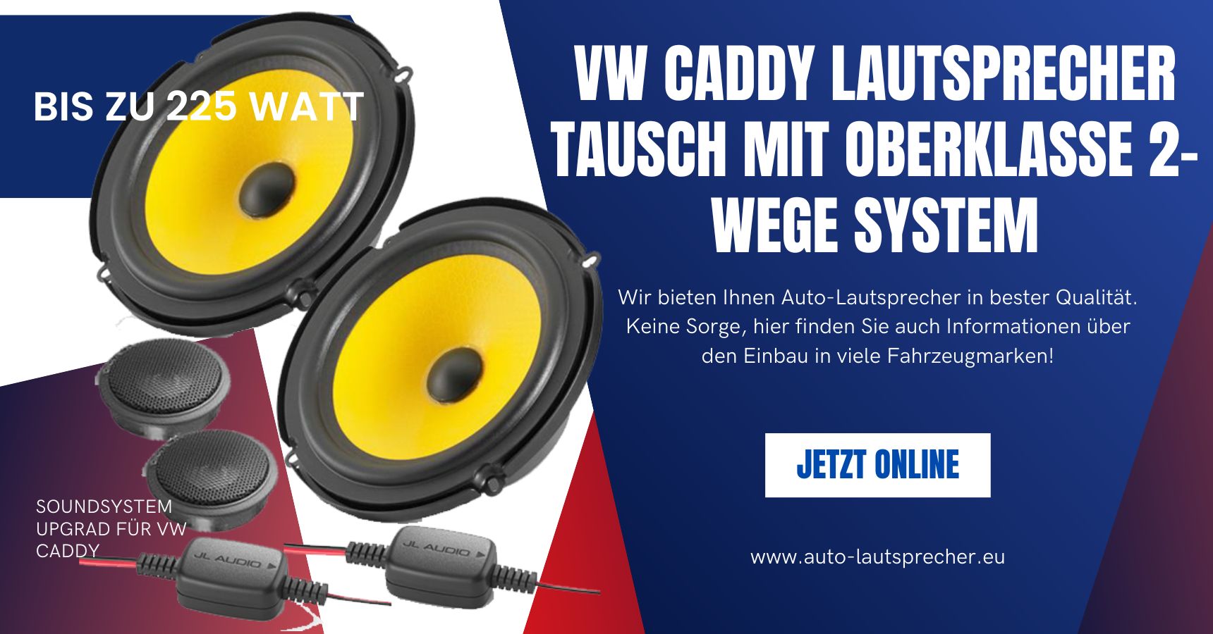 VW Caddy Lautsprecher Tausch mit Oberklasse 2-Wege System (Die Bildrechte liegen bei dem Verfasser der Mitteilung.) VW Caddy Lautsprecher Tausch mit Oberklasse 2-Wege System (Die Bildrechte liegen bei dem Verfasser der Mitteilung.)