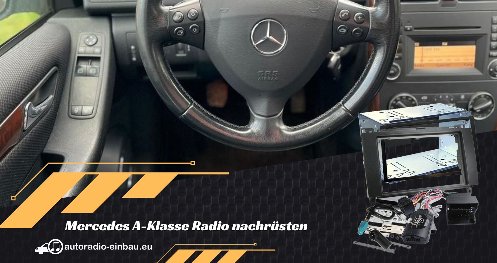 Mercedes A-Klasse Radio nachrüsten& Lenkradfernbedienung (Die Bildrechte liegen bei dem Verfasser der Mitteilung.)