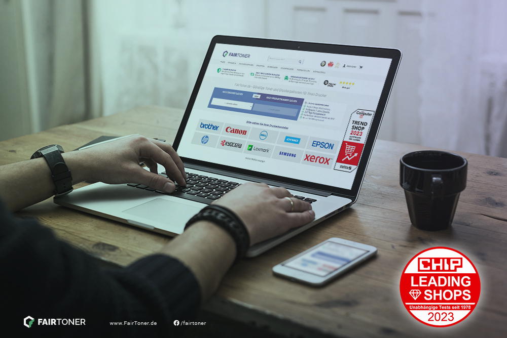 FairToner.de gehört zu den CHIP Leading Shops 2023 (Bildquelle: #141539997©Twin Design–stock.adobe.com) FairToner.de gehört zu den CHIP Leading Shops 2023 (Bildquelle: #141539997©Twin Design–stock.adobe.com)