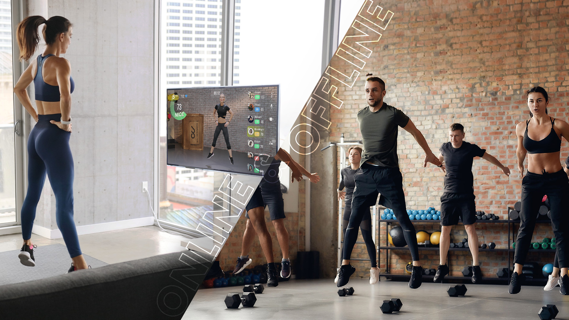 Das Wondercise Gym, eine soziale Fitnessplattform, bringt Online- und Offline-Trainierende zusammen.
