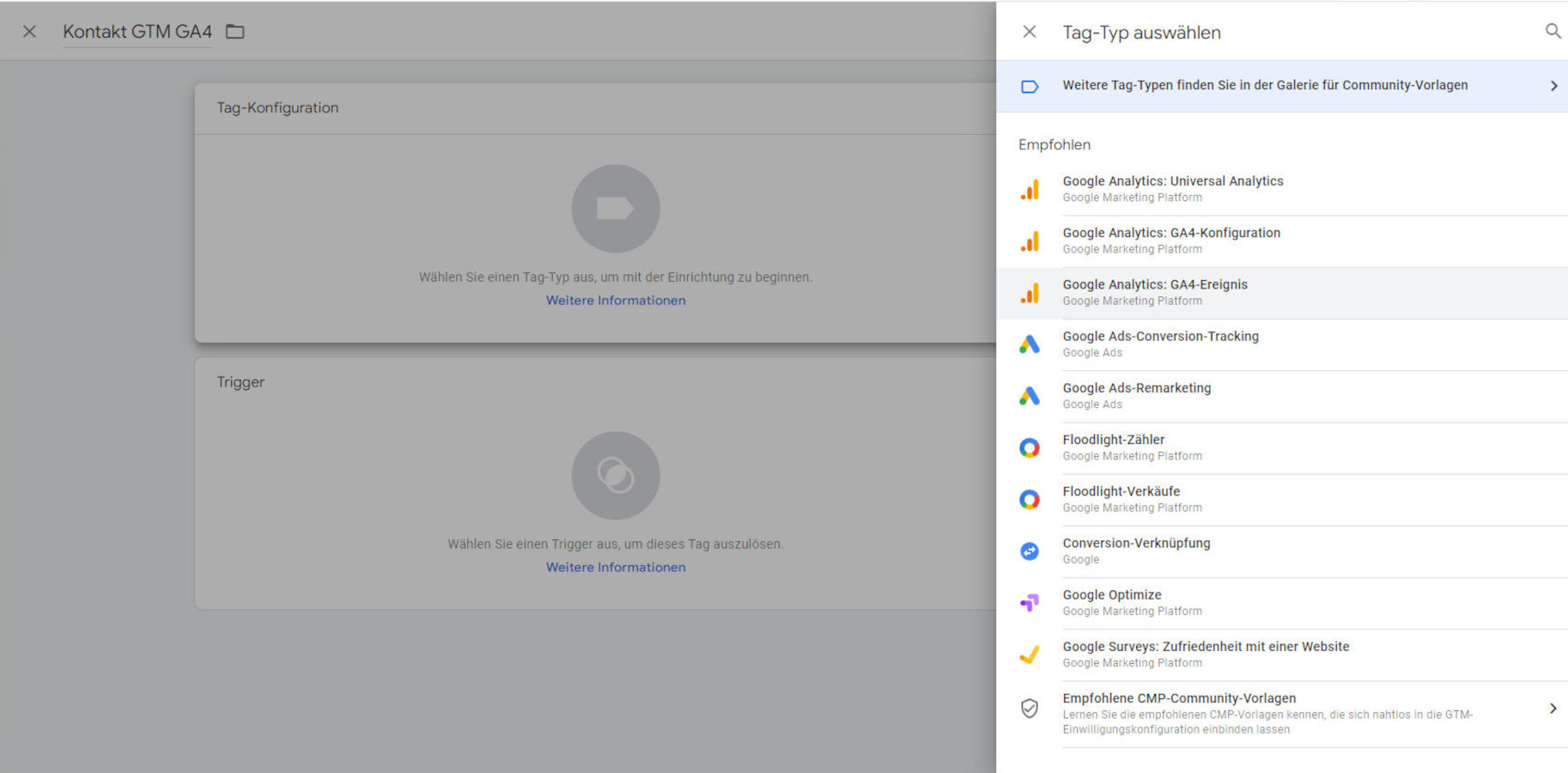 Google Analytics, Tag Manager, GTM, GA4-Property, Tags & Trigger, Zielvorhaben, Conversions Google Analytics, Tag Manager, GTM, GA4-Property, Tags & Trigger, Zielvorhaben, Conversions