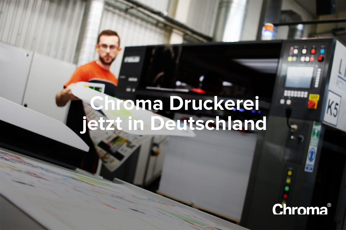 Die seit über 25 Jahren bestehende Online-Druckerei Chroma hat sich für den Eintritt in den deutschen Markt entschieden. Das Unternehmen bietet nach eigenen Angaben hochwertigen Druck bequem von zu Hause aus an.