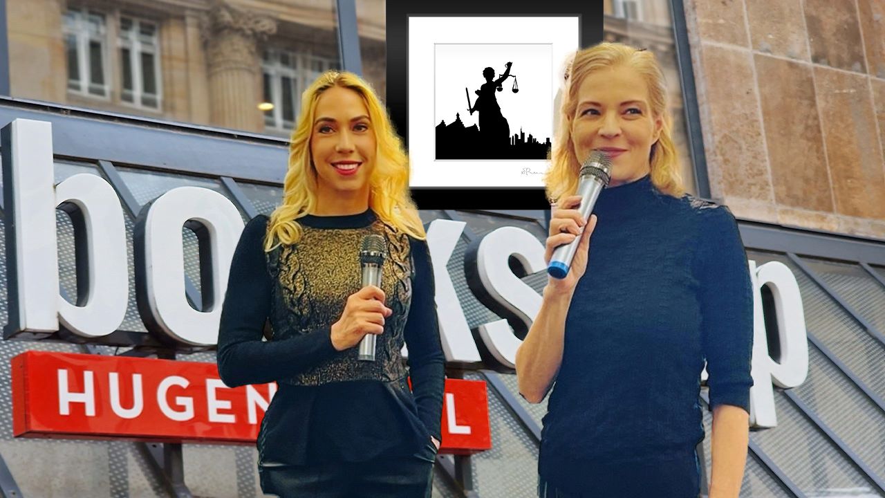 Barbara Hammes (rechts) moderierte mit Jane Uhlig im Hugendubel (Die Bildrechte liegen bei dem Verfasser der Mitteilung.)
