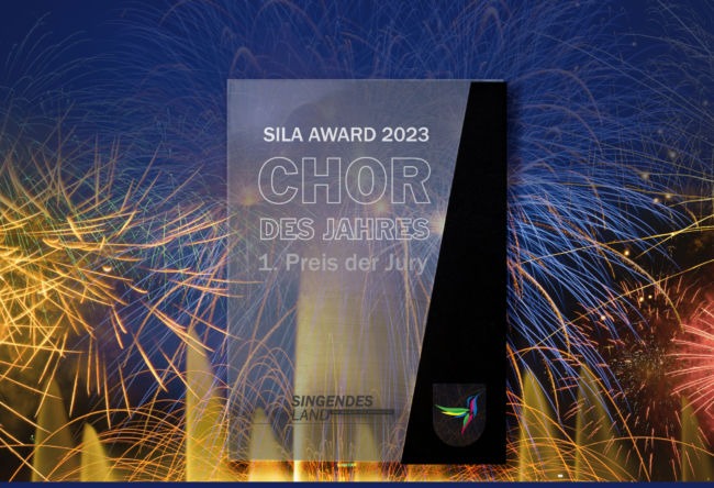 Der SILA AWARD 2023 ist der mit insgesamt 3.300 Euro dotierte Preis zur Chorkultur in RLP. (Bildquelle: Illustration: Chorverband Rheinland-Pfalz)