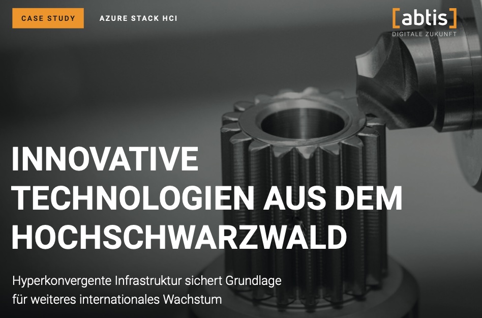 abtis führt Azure Stack HCI bei Schwarzwälder Franz Morat Group ein. (Die Bildrechte liegen bei dem Verfasser der Mitteilung.) abtis führt Azure Stack HCI bei Schwarzwälder Franz Morat Group ein. (Die Bildrechte liegen bei dem Verfasser der Mitteilung.)