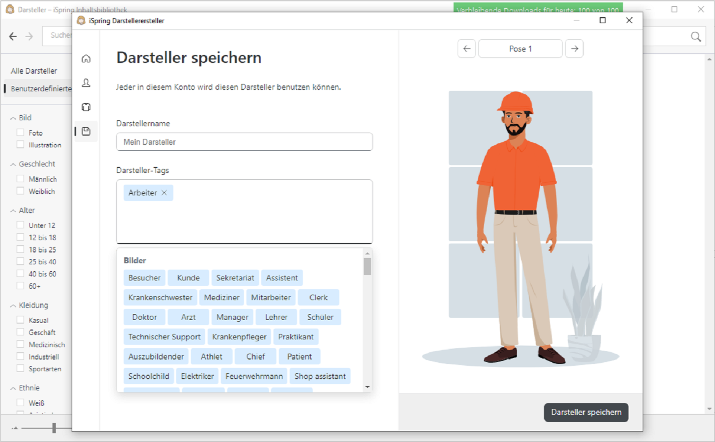Darsteller-Entwickler in der iSpring Suite Darsteller-Entwickler in der iSpring Suite