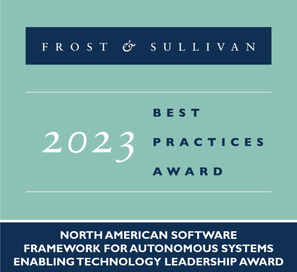 Anerkennung für herausragende Leistungen im Markt für autonome Systeme (Bildquelle: RTI/Frost&Sullivan) Anerkennung für herausragende Leistungen im Markt für autonome Systeme (Bildquelle: RTI/Frost&Sullivan)