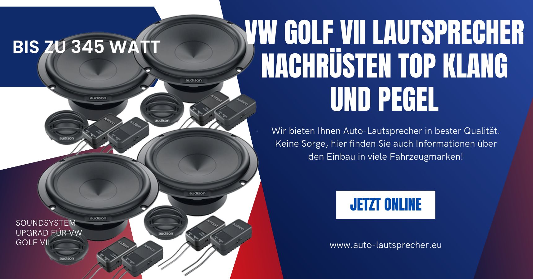 VW Golf VII Lautsprecher nachrüsten Top Klang und Pegel (Die Bildrechte liegen bei dem Verfasser der Mitteilung.)