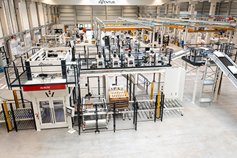 Aurum, der neue Granulat-Palettierer von Newtec Bag Palletizing. Bildrechte: Newtec Bag Aurum, der neue Granulat-Palettierer von Newtec Bag Palletizing. Bildrechte: Newtec Bag