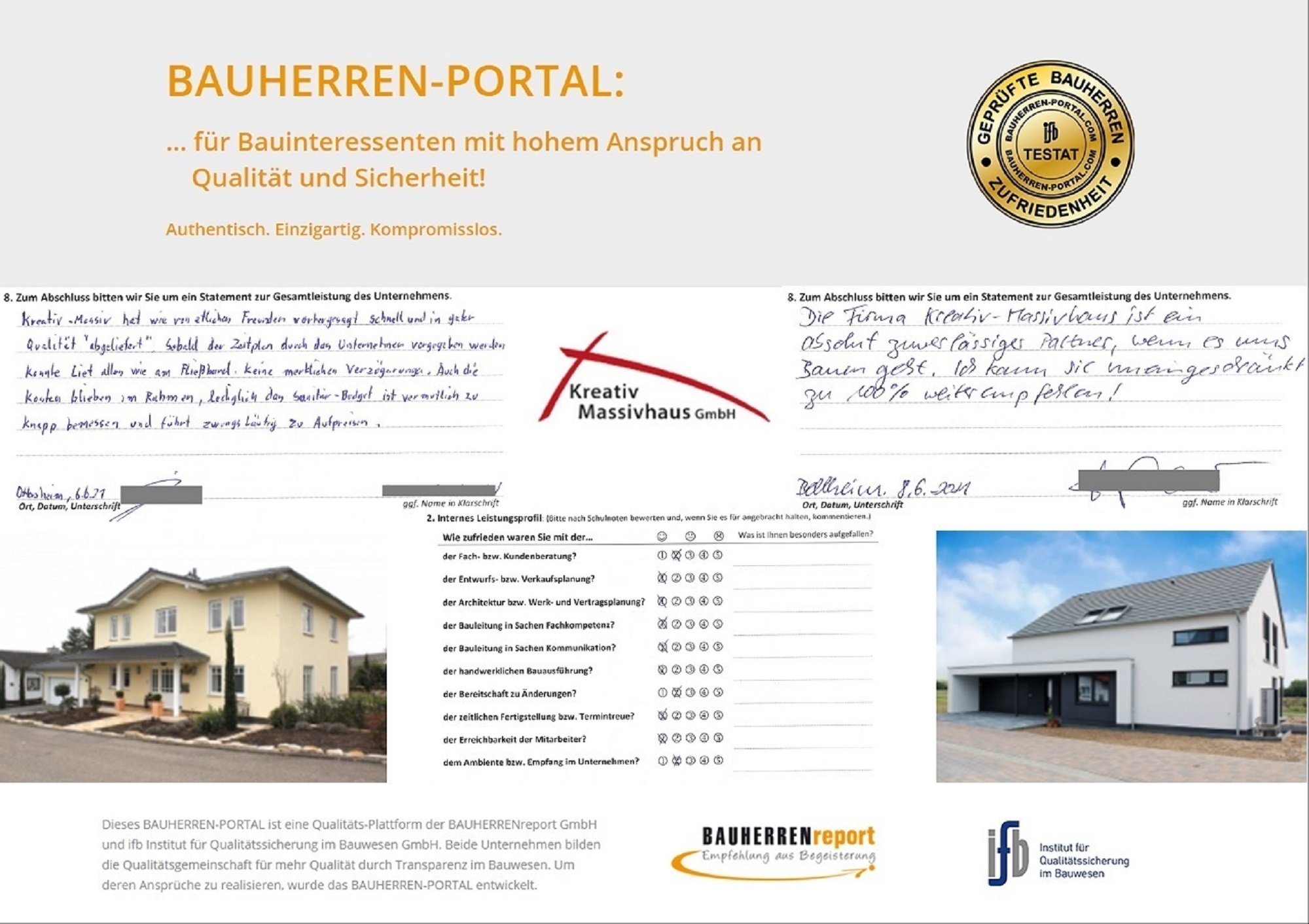 Kreativ Massivhaus tritt mit zufriedenen Bauherren auf Kreativ Massivhaus tritt mit zufriedenen Bauherren auf